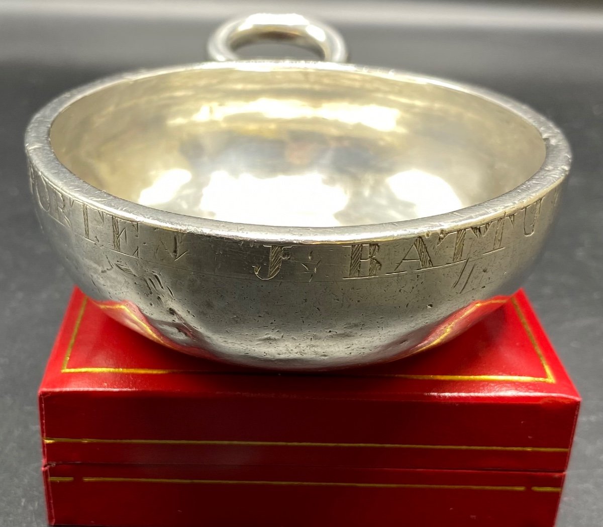 Taste-wine In Sterling Silver XVIIIth (1781) Riom Mathieu Vincent Delarbre-photo-2