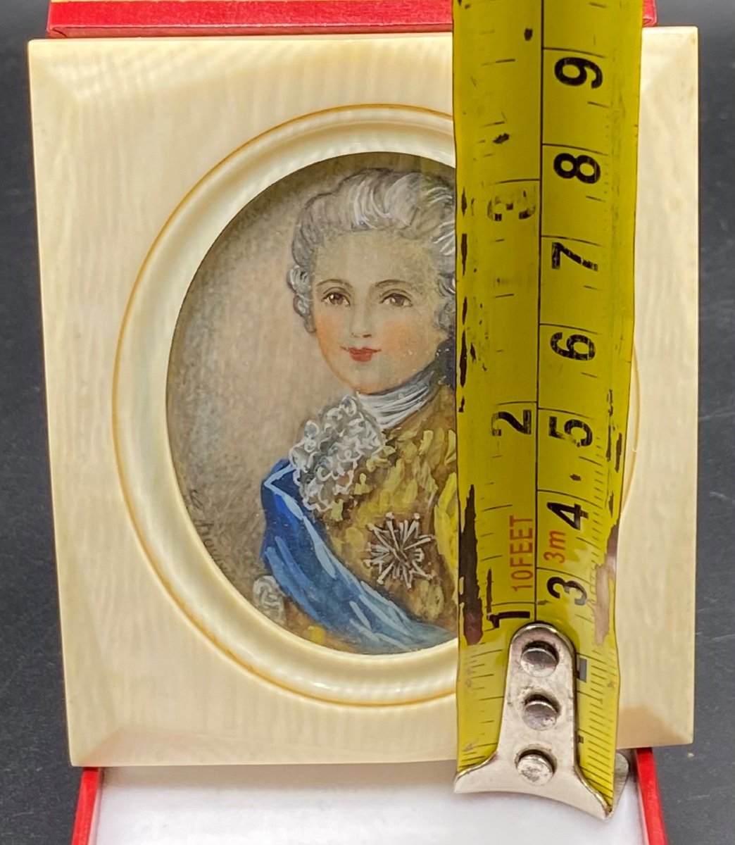 Miniature On Ivory Like The Frame From The 1930s By C. Duvivier-photo-3