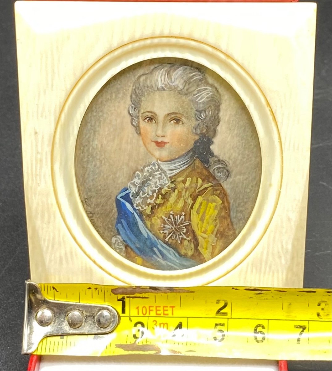 Miniature On Ivory Like The Frame From The 1930s By C. Duvivier-photo-4