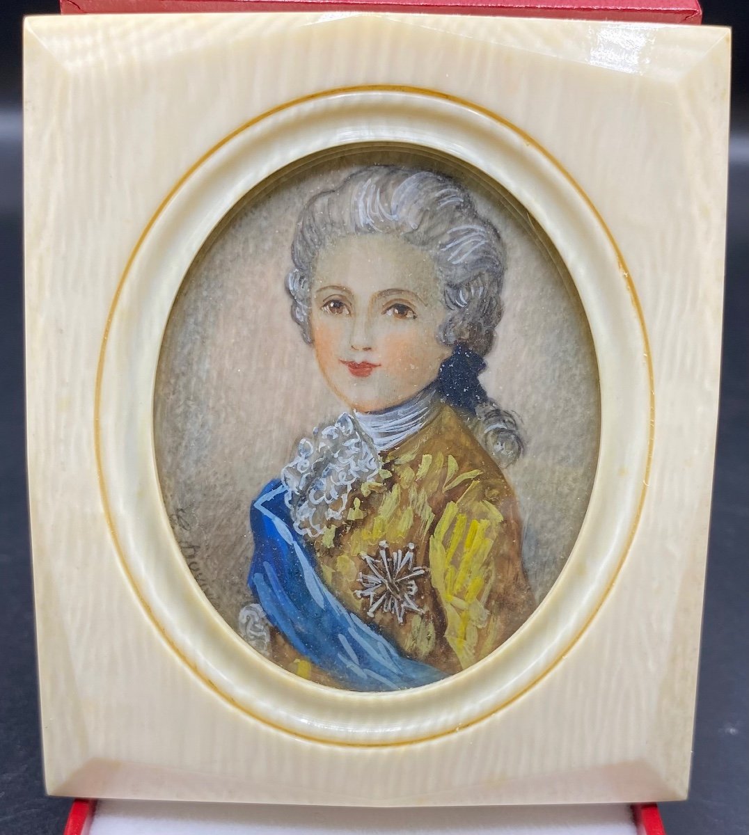 Miniature On Ivory Like The Frame From The 1930s By C. Duvivier