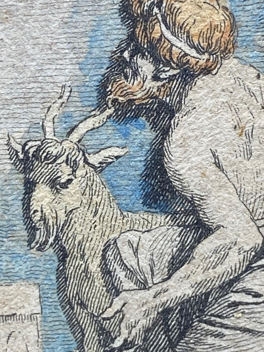 Small Watercolor Ink Drawing Late 18th Century-photo-1