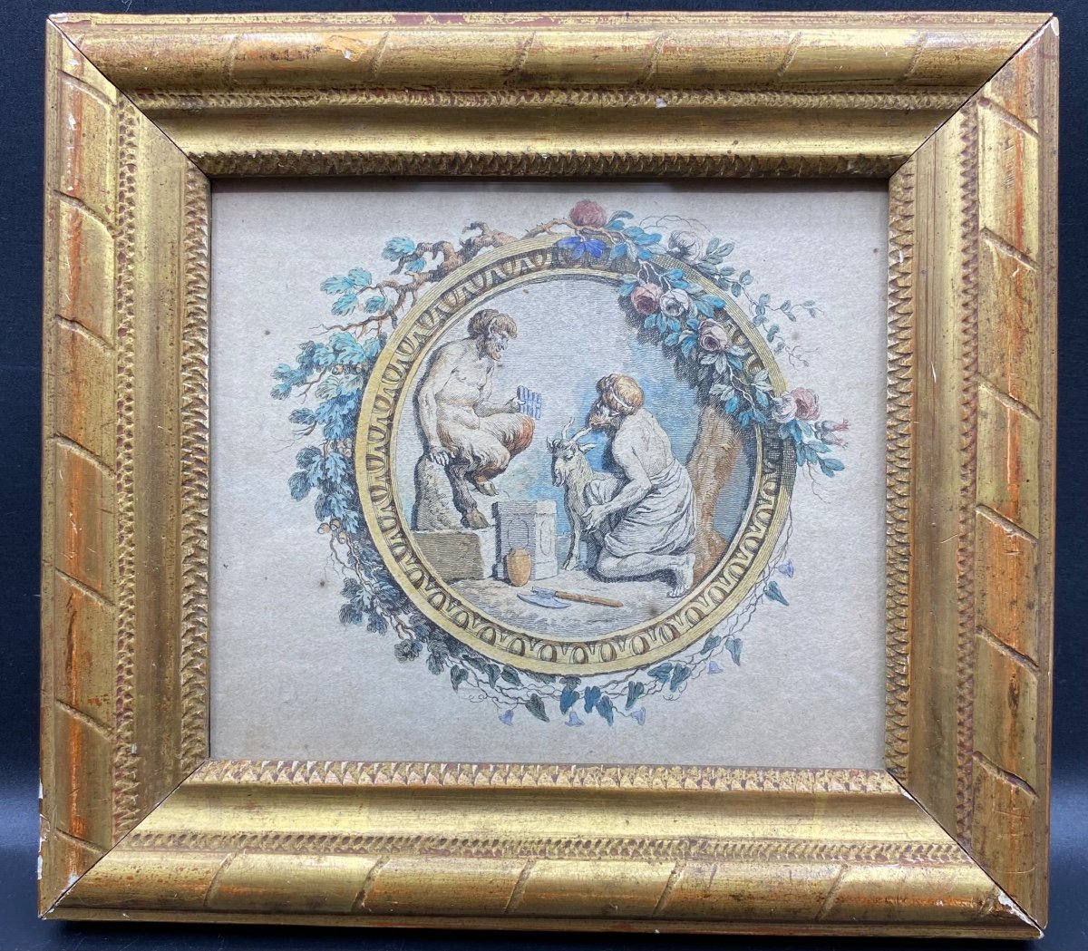Small Watercolor Ink Drawing Late 18th Century