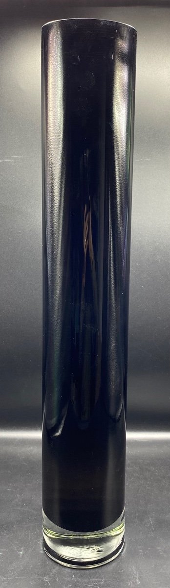 Very Large Murano Three-layer Glass Roller Vase Circa 1960/70-photo-3