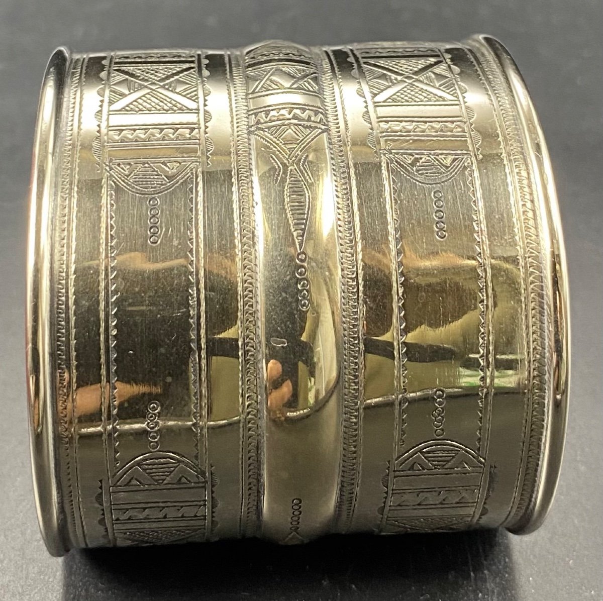 Bracelet Manchette En Argent Massif Thouareg Des Années 1980-photo-2