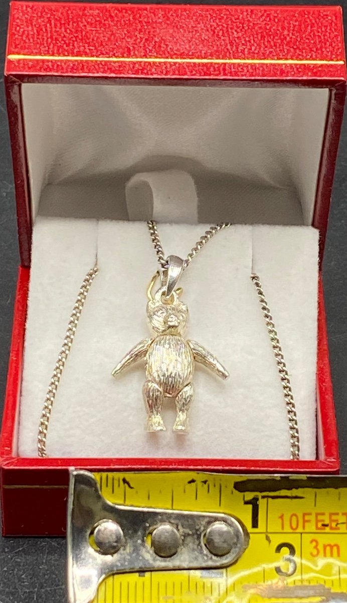 Pendentif Argent Massif Français Vers 1950-photo-4