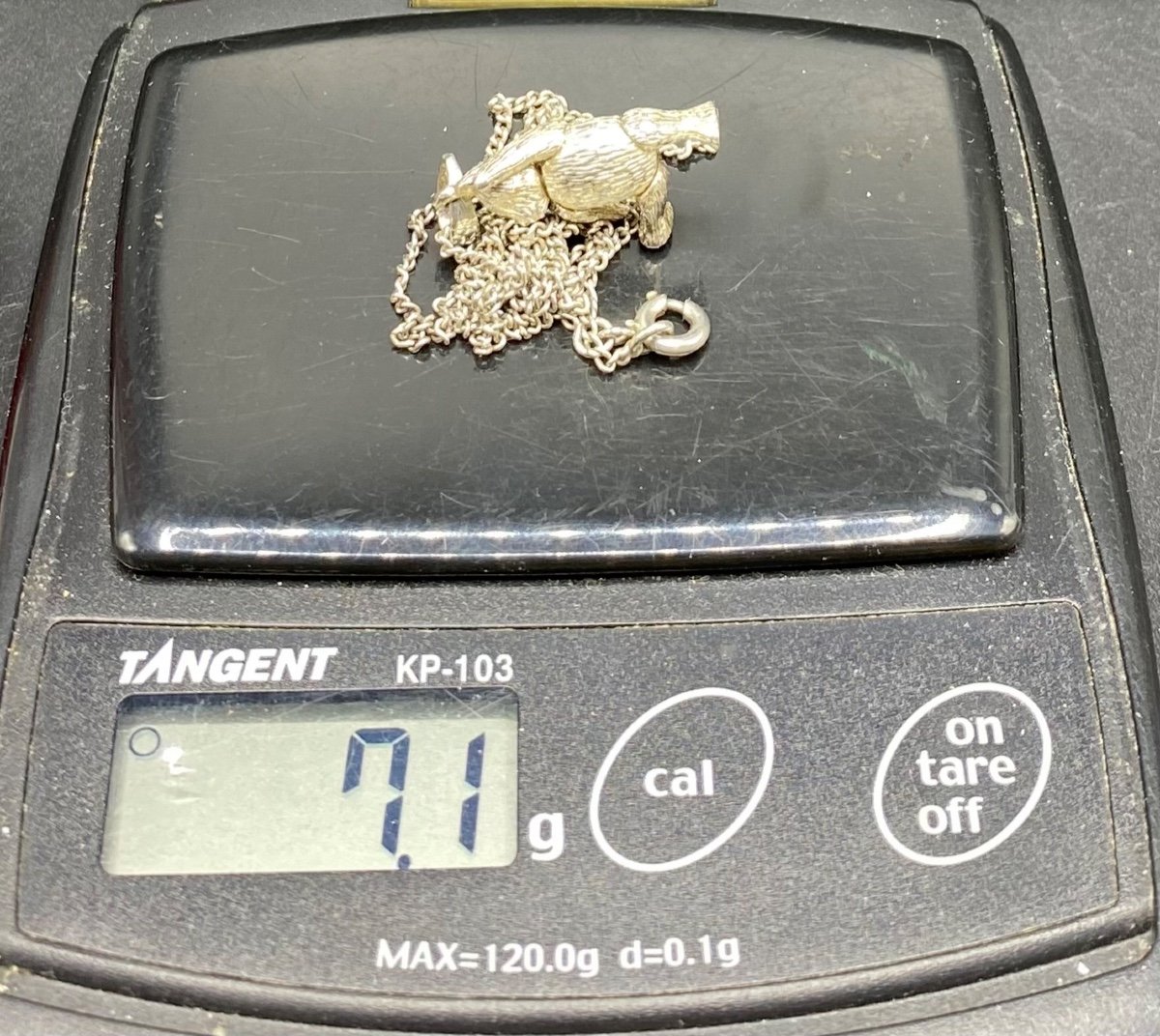 Pendentif Argent Massif Français Vers 1950-photo-6