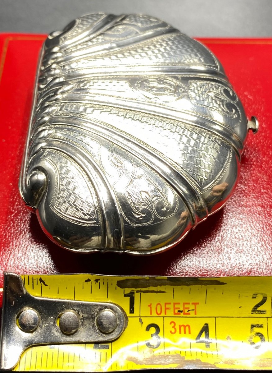 19th Century French Solid Silver Coin Holder-photo-5