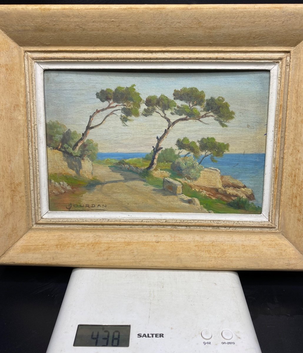 Petit Tableau Huile Sur Panneau Par Louis Jourdan Des Années 1930-photo-4