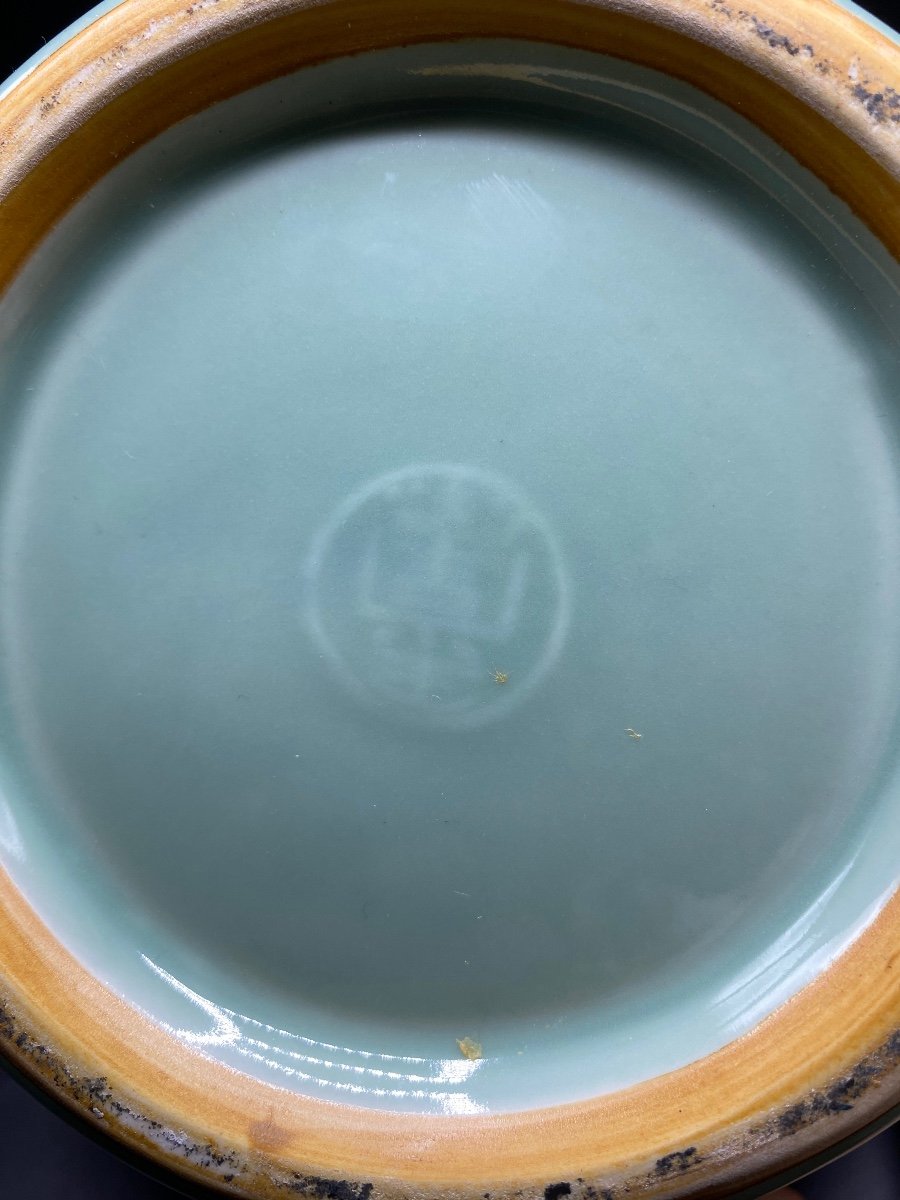 Vase En Porcelaine Émaillée Céladon, Japon Vers 1920-photo-3