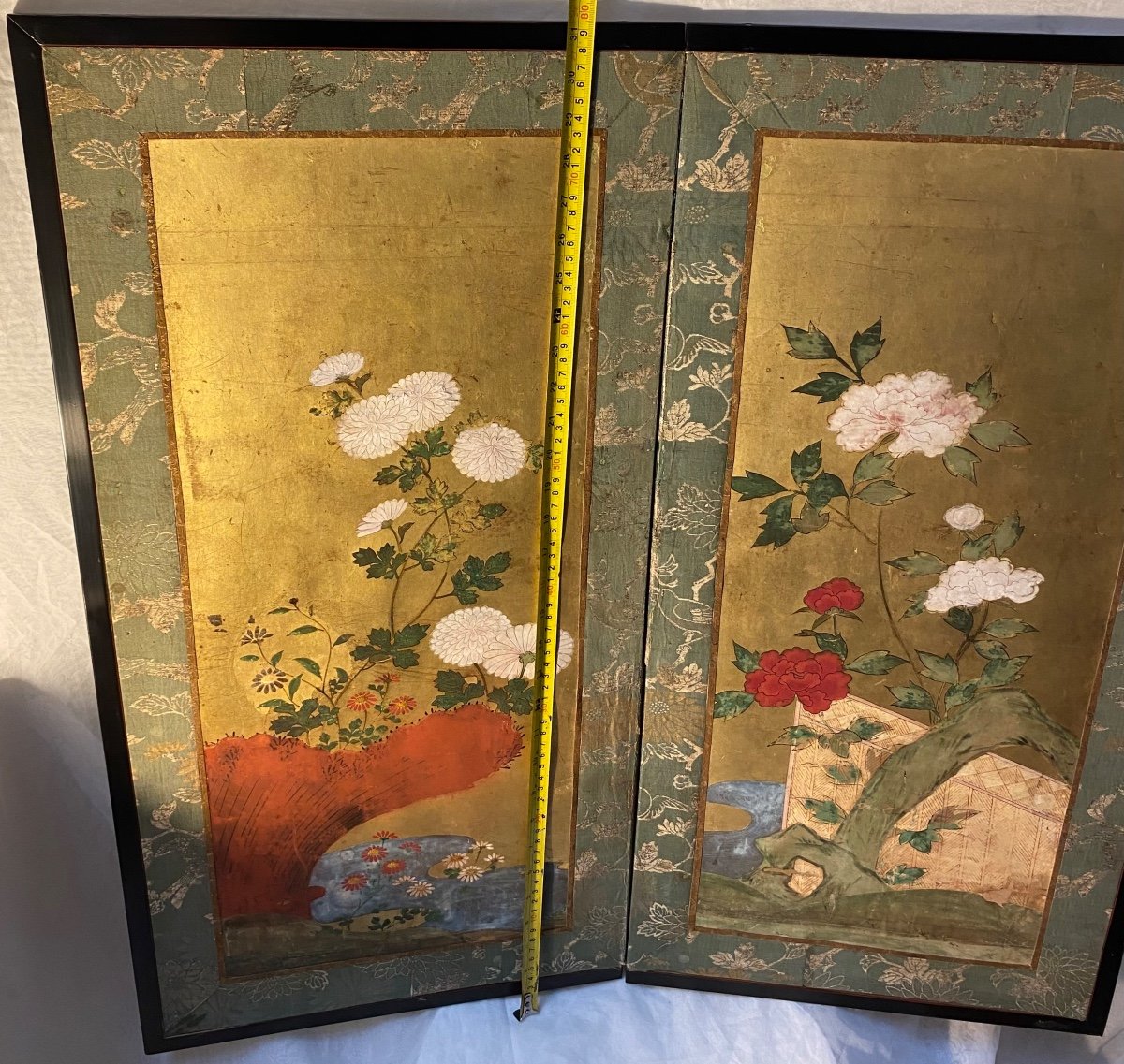 Small Japanese Painted Screen From The 18th Century -photo-6
