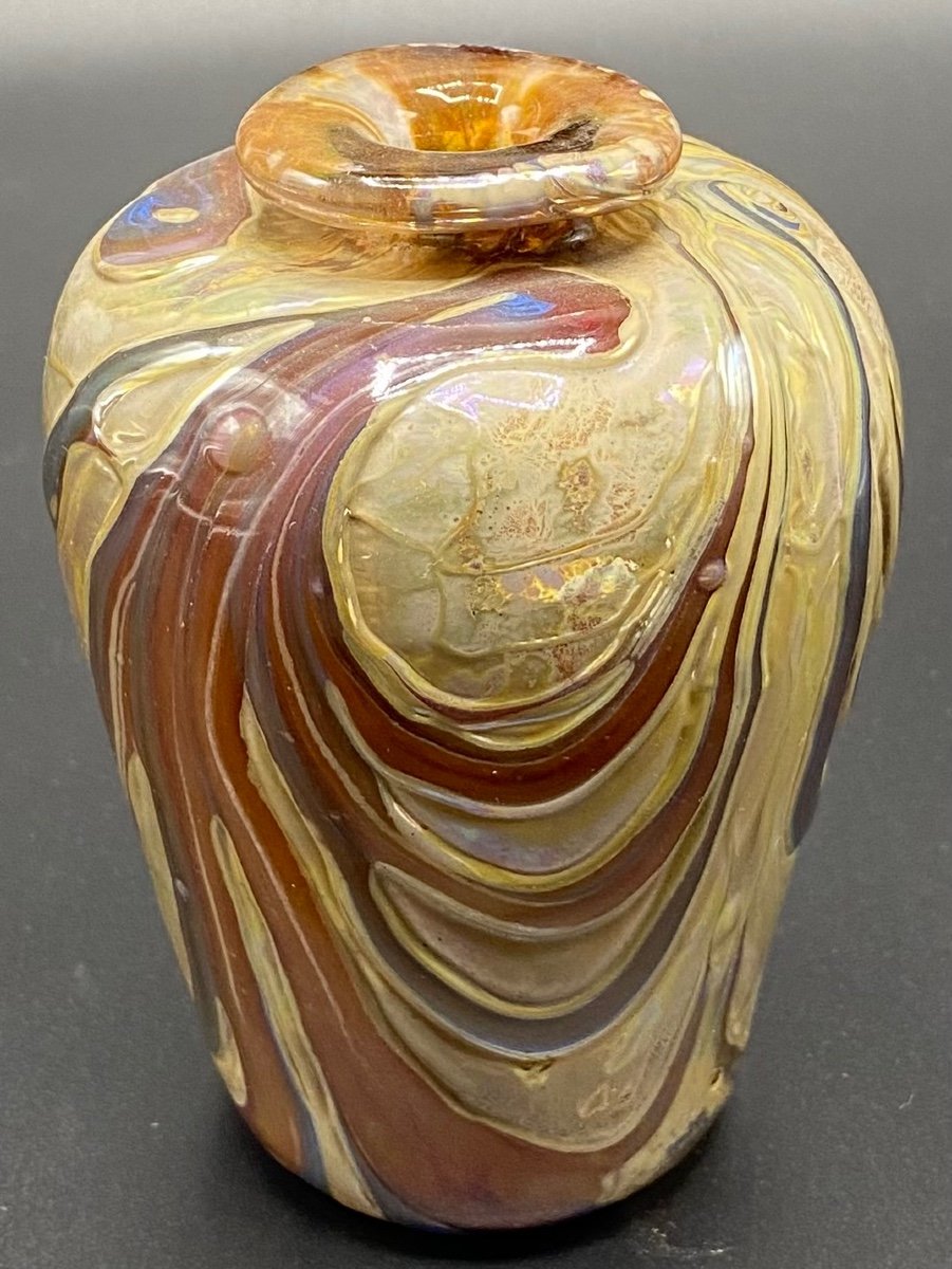 Multi-layered Glass Soliflore By Raymond Dated 1981