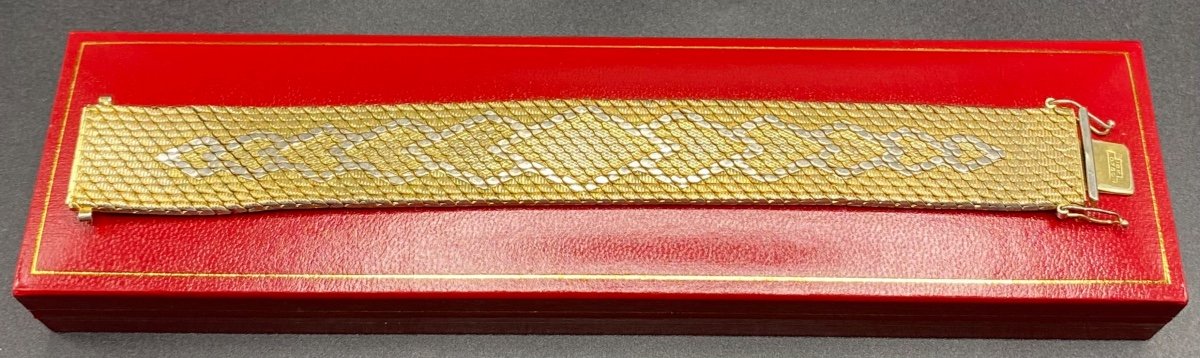 Bracelet En Plaqué Or Français, Des Années 1960/70,  Signé De Cesare