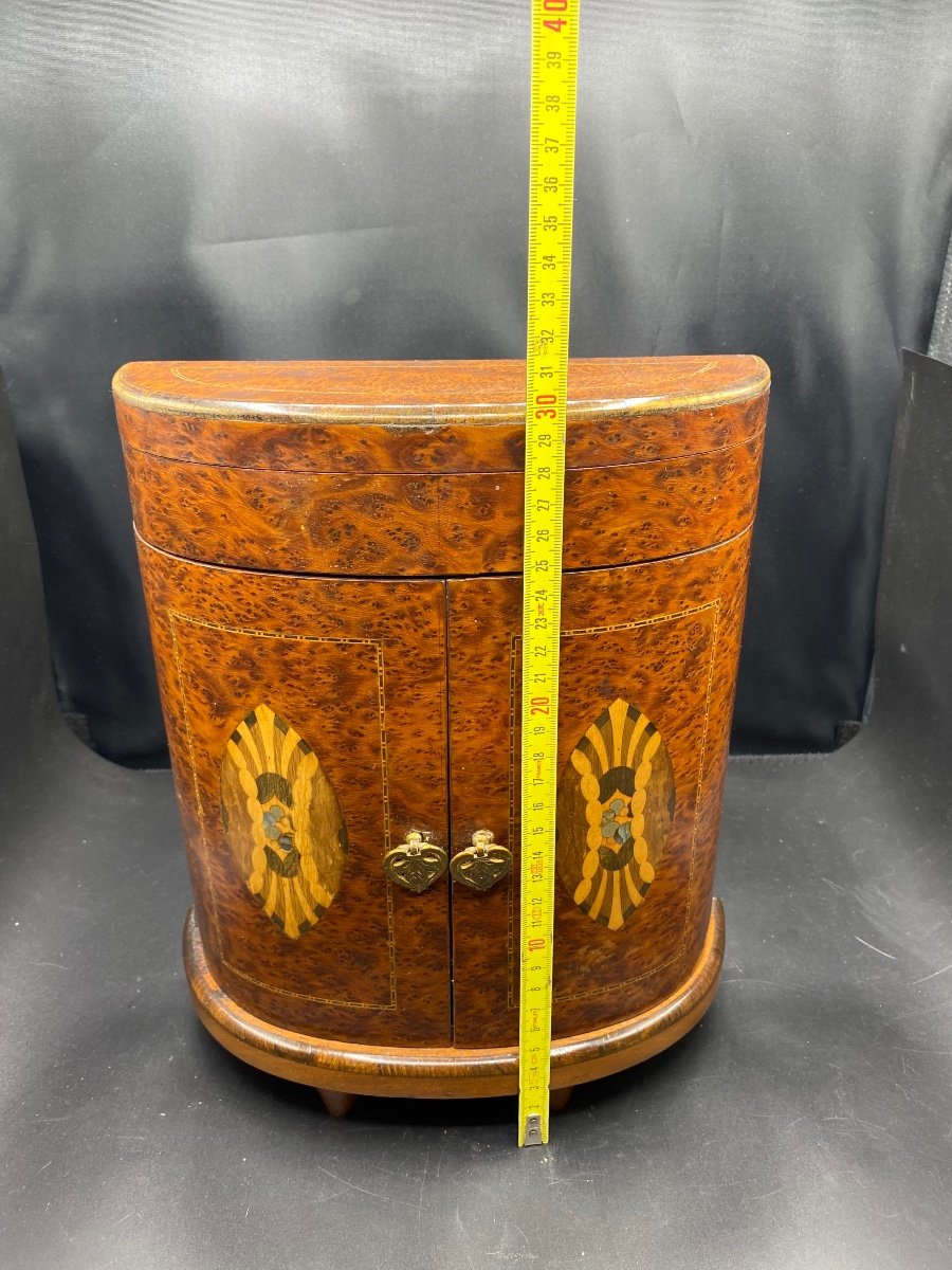 Coffret En Marqueterie à Manucure Et Bijoux Français 1925-photo-6