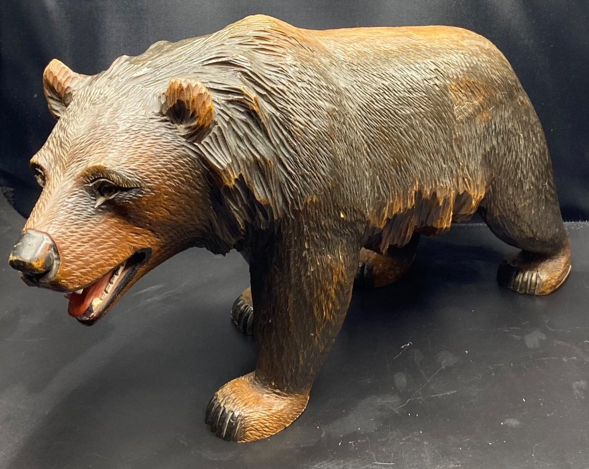 Carved Wooden Bear Black Forest Circa 1900