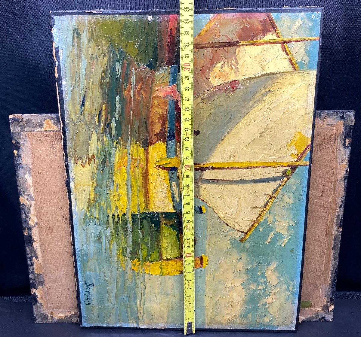 Pair Of Oil On Canvas Fixed On Cardboard From The 1900s By Schastlivy-photo-7