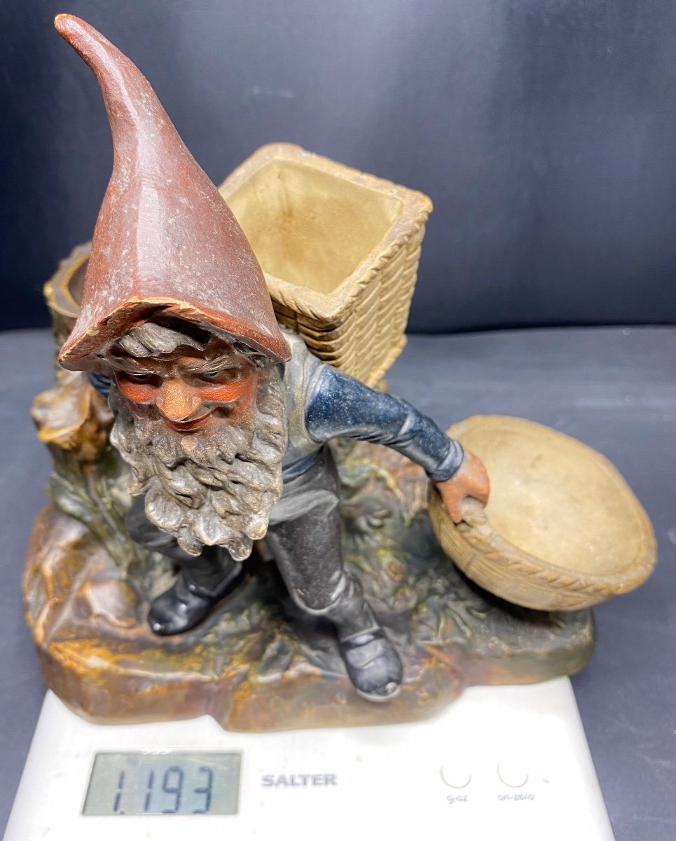 Smoker's Painted Glazed Terracotta, 1900s -photo-8