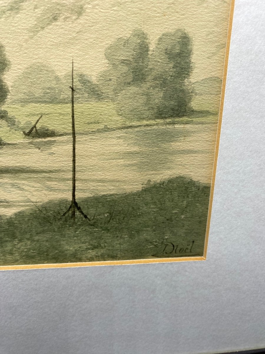 Aquarelle Par D. Noël Des Années 1920 ( 1 sur 4 )-photo-2