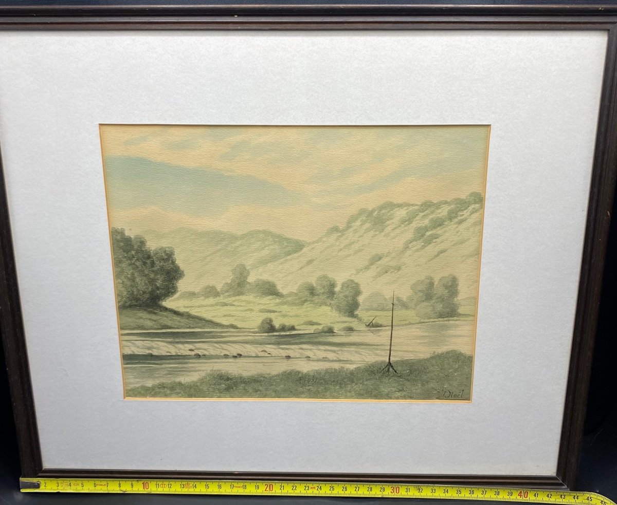 Aquarelle Par D. Noël Des Années 1920 ( 1 sur 4 )-photo-1