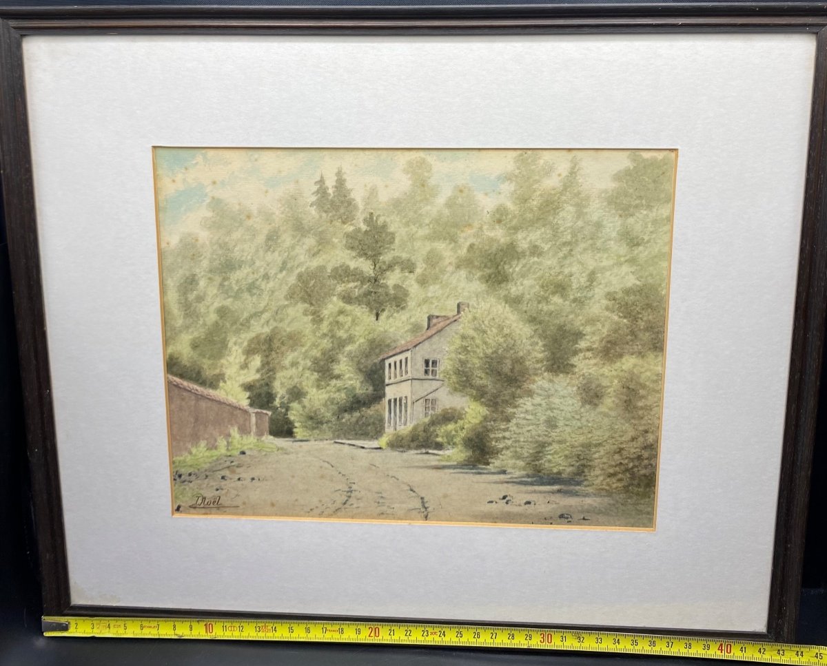 Watercolor By D. Noël From The 1920s (2 Of 4)-photo-2