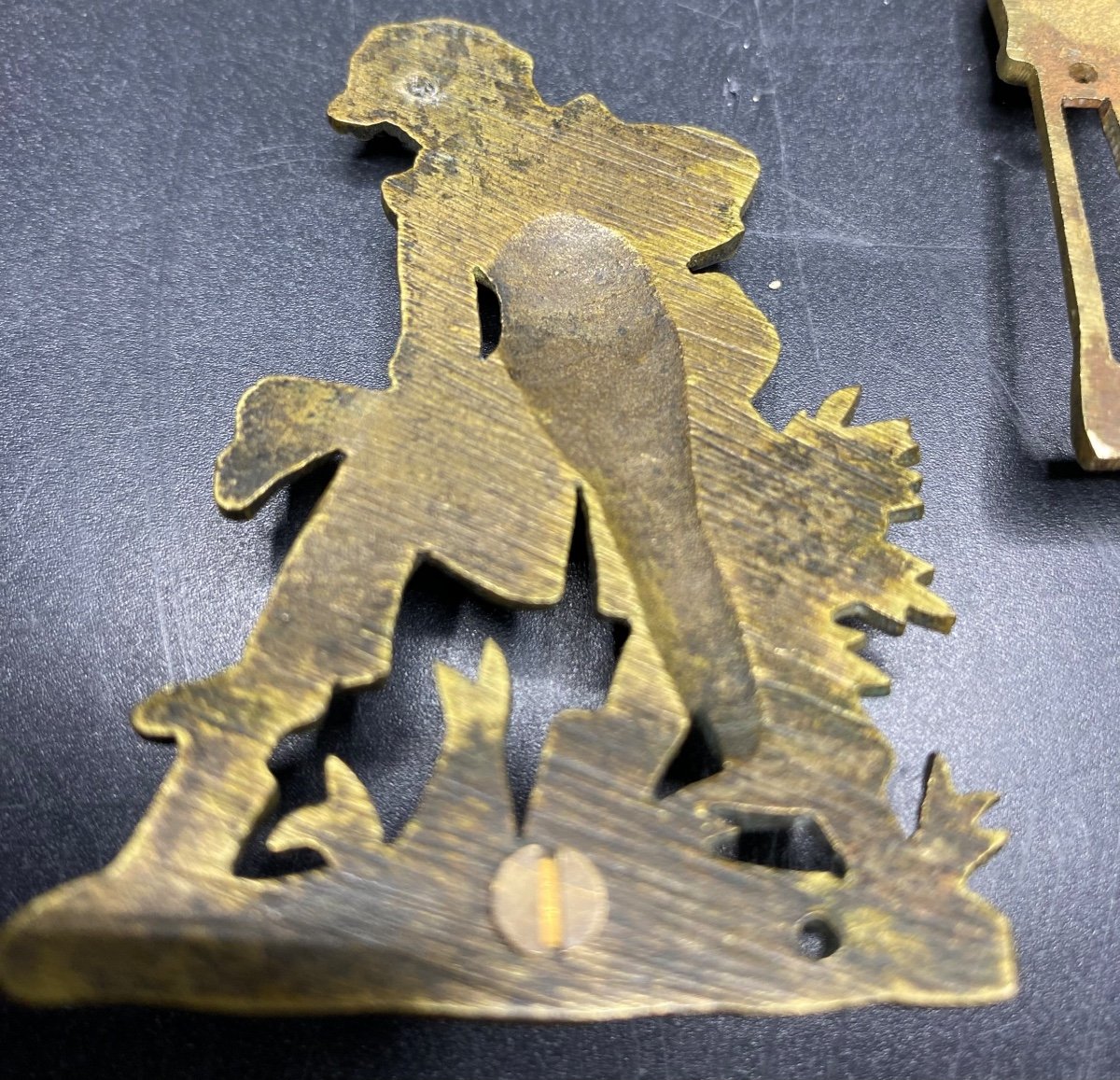 Deux Petits Décors D’accroches Tableaux Bronze Fin XVIIIème, Français -photo-1