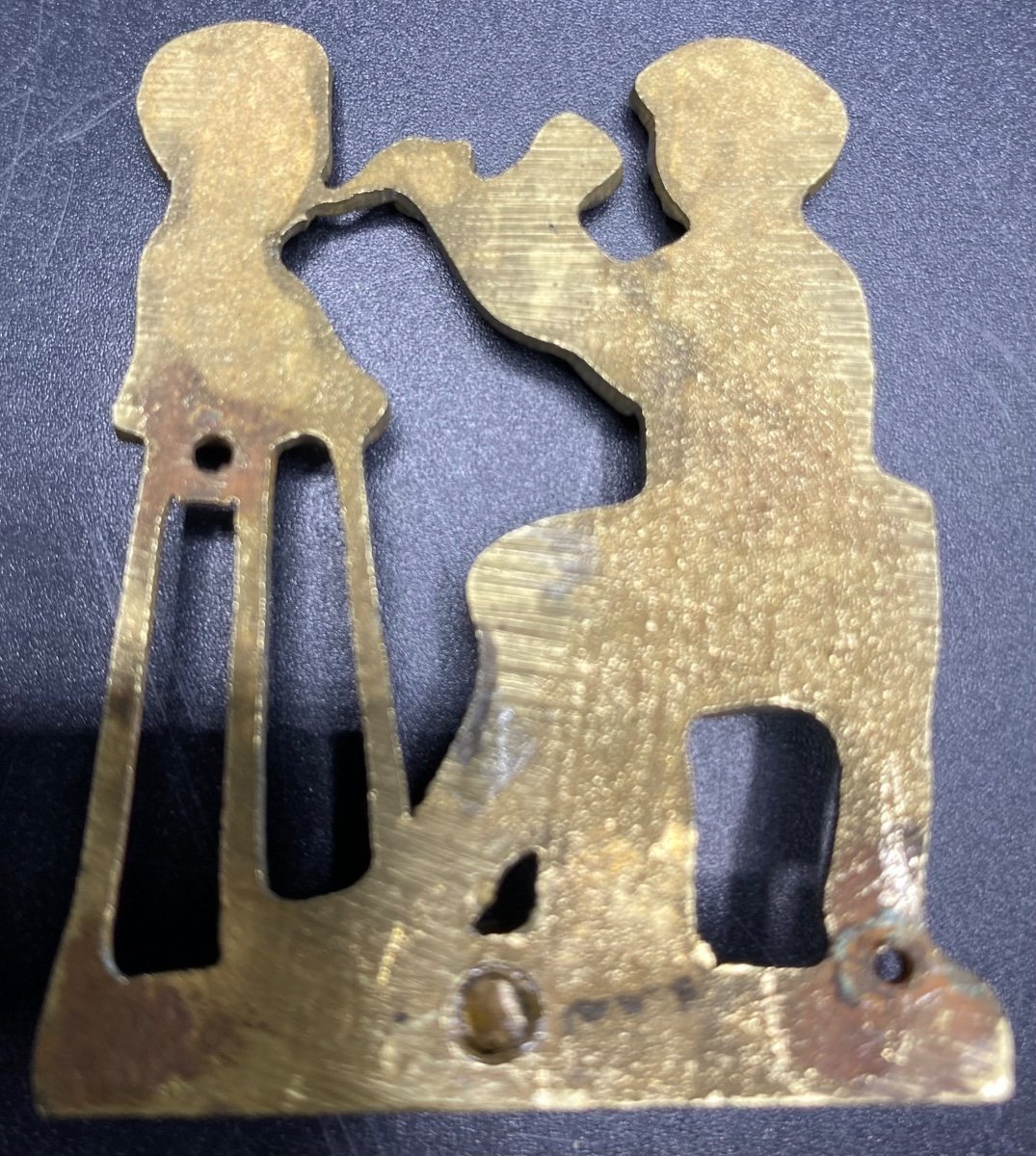 Deux Petits Décors D’accroches Tableaux Bronze Fin XVIIIème, Français -photo-2