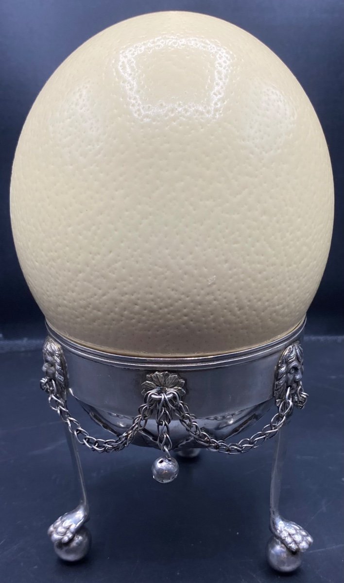 Ostrich Egg Carved By L. Mooketai Around 1980-photo-3