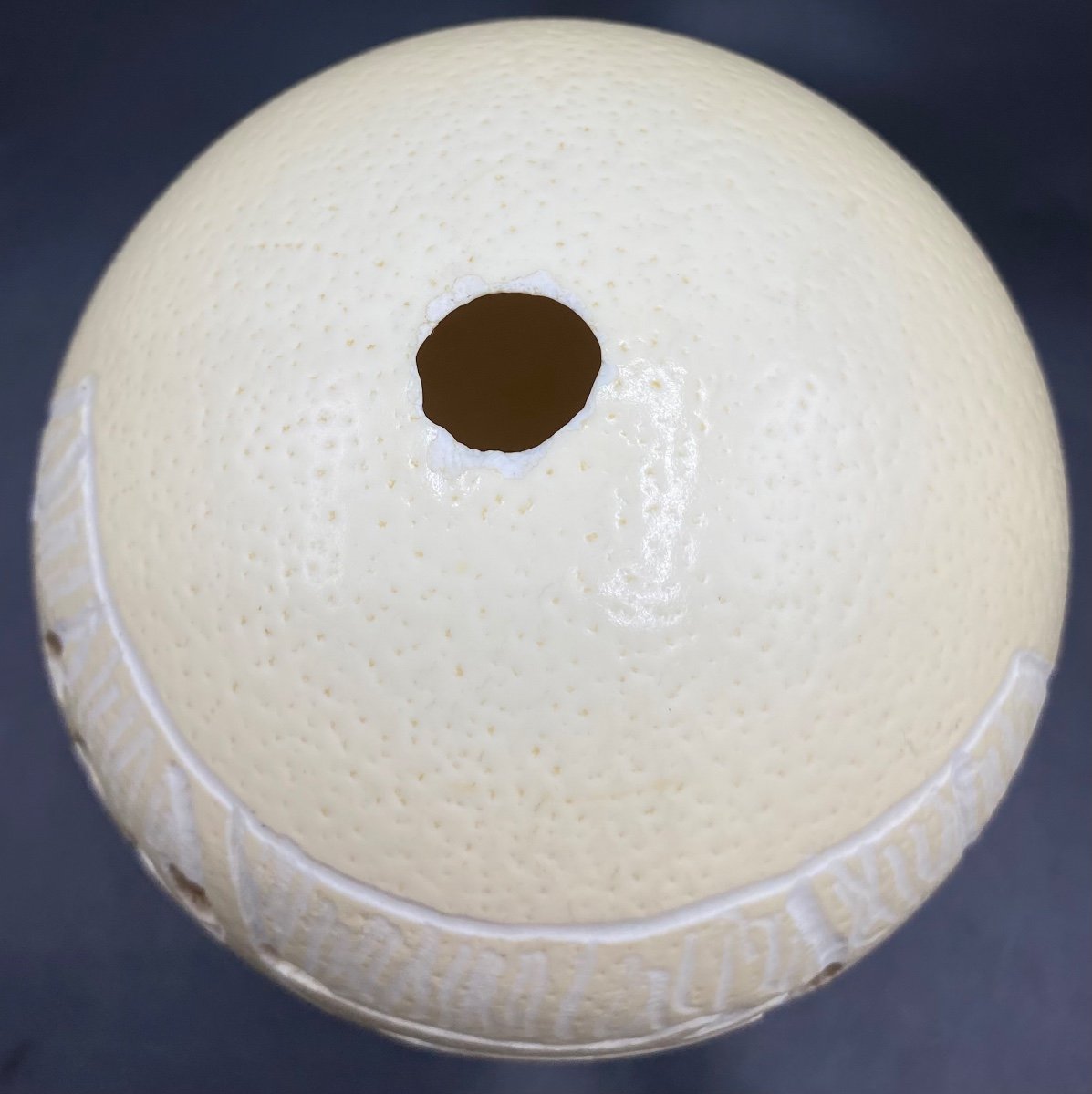 Ostrich Egg Carved By L. Mooketai Around 1980-photo-2