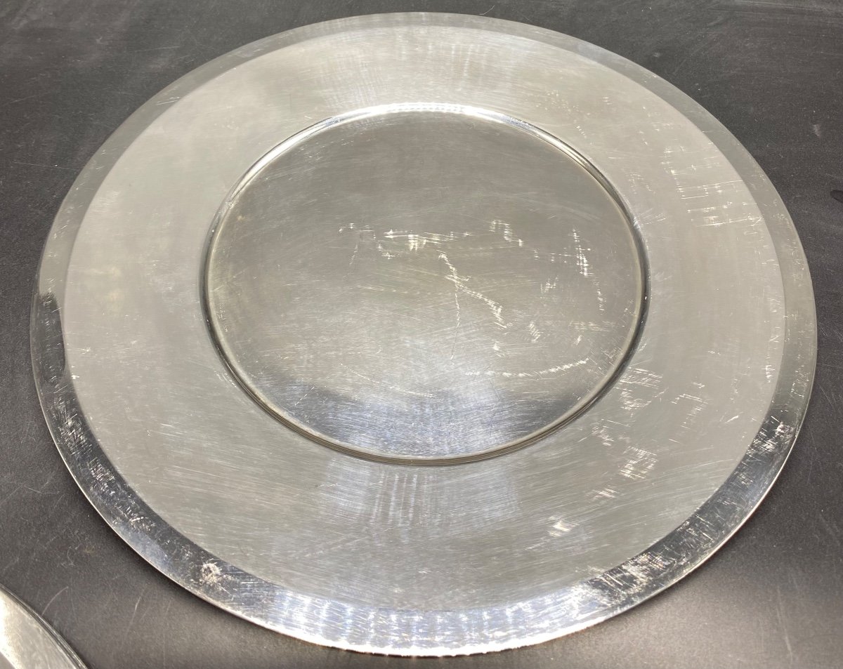 8 Silver Metal Coasters From The 1940s/50s By Félix Frères-photo-8