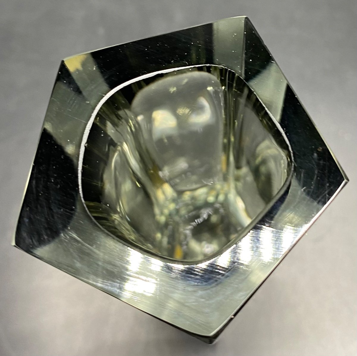 Soliflore Vase In Cut Blown Crystal, Lavorato, Murano From The 1960s-photo-4