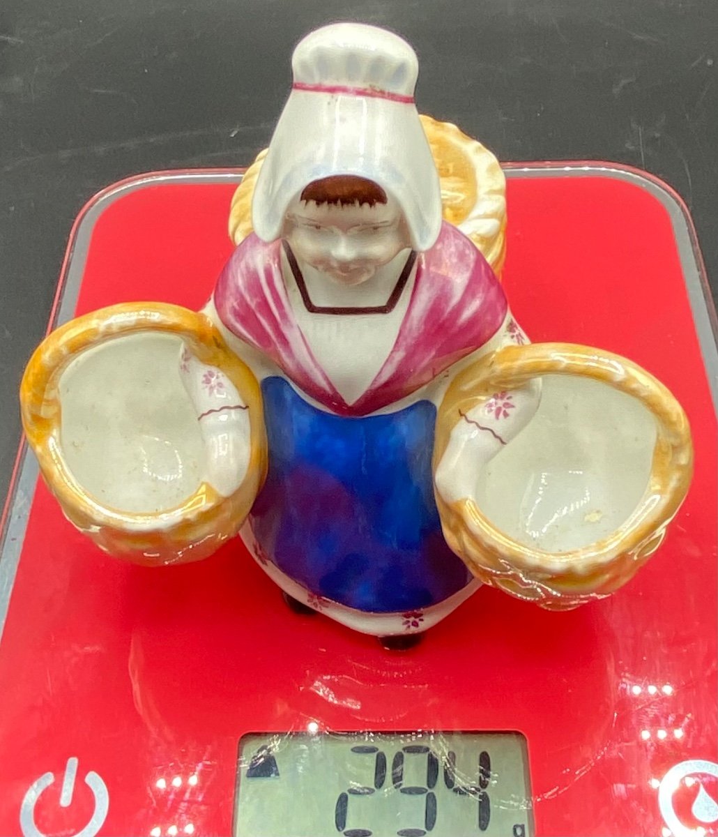 Subject In Limoges Porcelain Salt Pepper And Mustard Pot From The 1930s-photo-7