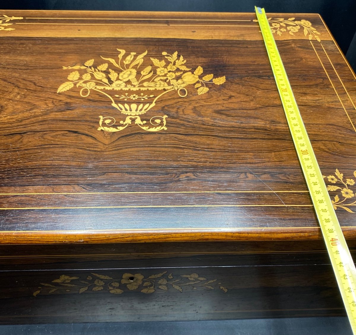Gros Coffret En Marqueterie Du XIXe Français -photo-6