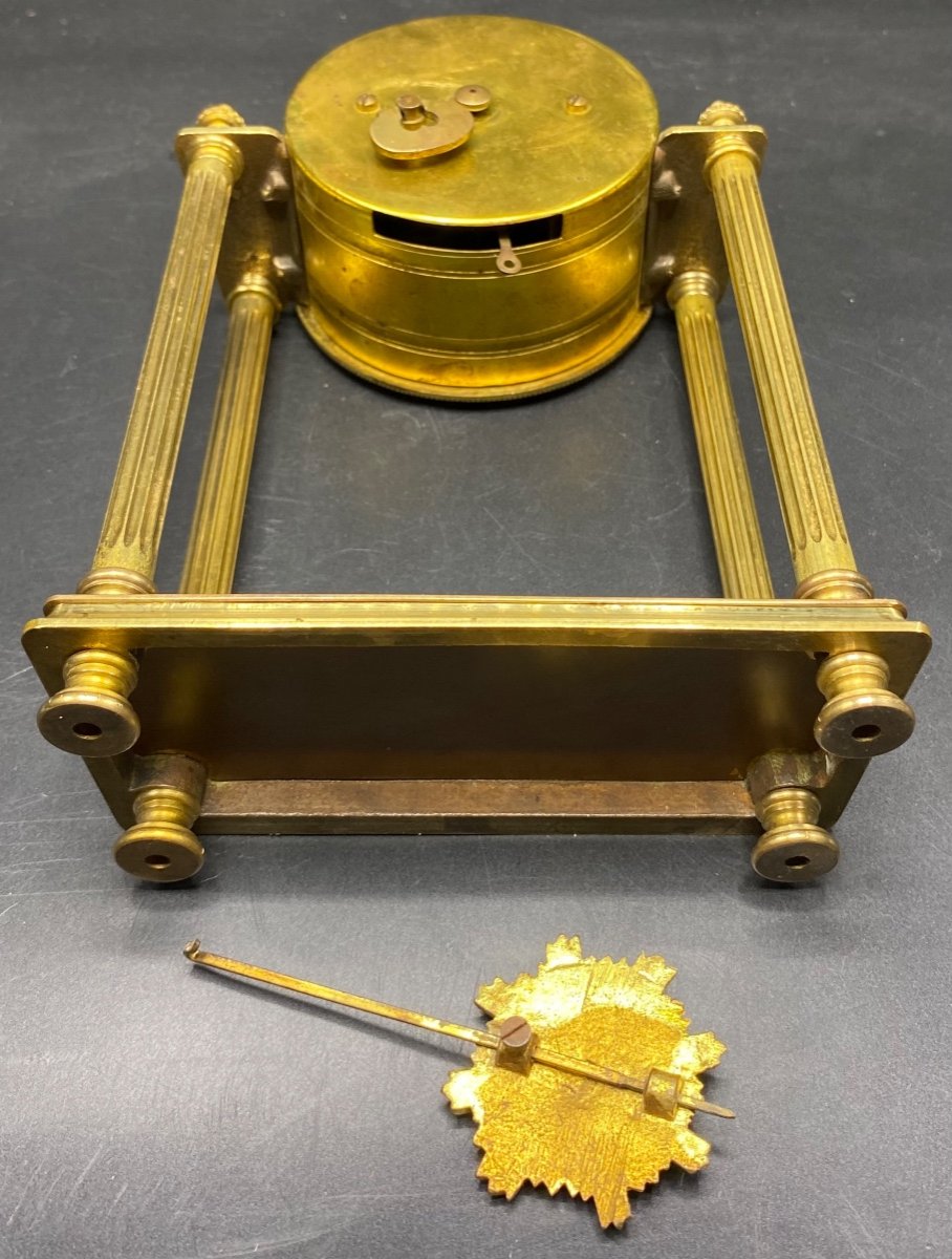 Pendulette En Bronze Doré émail Et Divers Par Gantié à Agen Des Années 1880-photo-2
