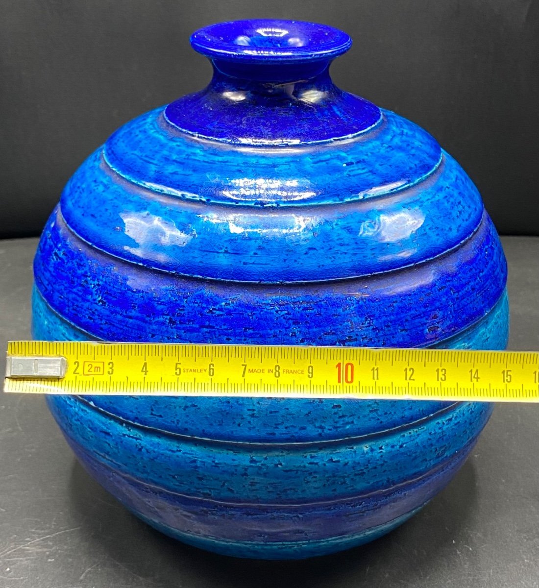 Glazed Terracotta Ball Vase By Aldo Longi From The 1930s-photo-4