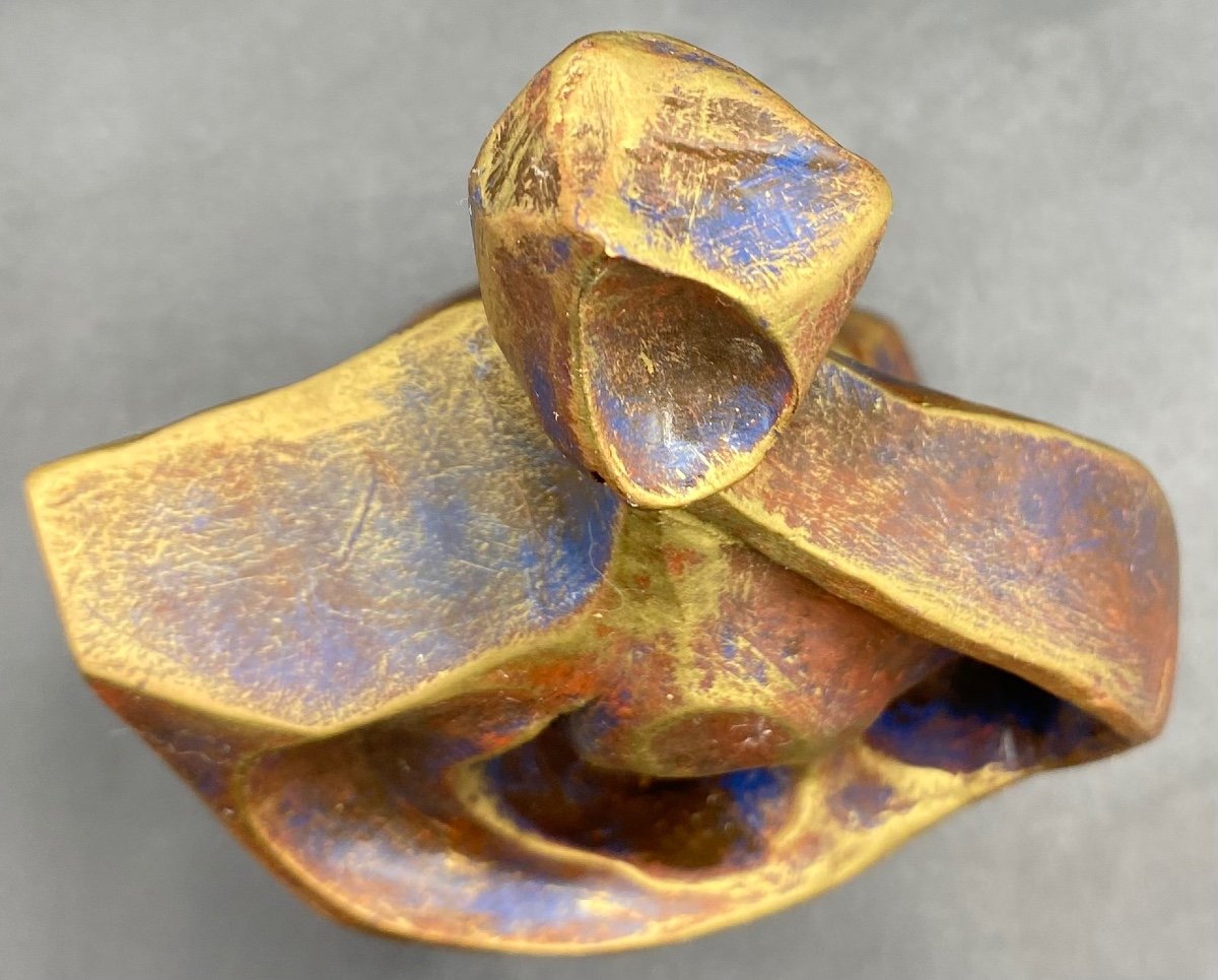 Sculpture En Terre Cuite Patinée Des Années 1960/70 Françaises -photo-4