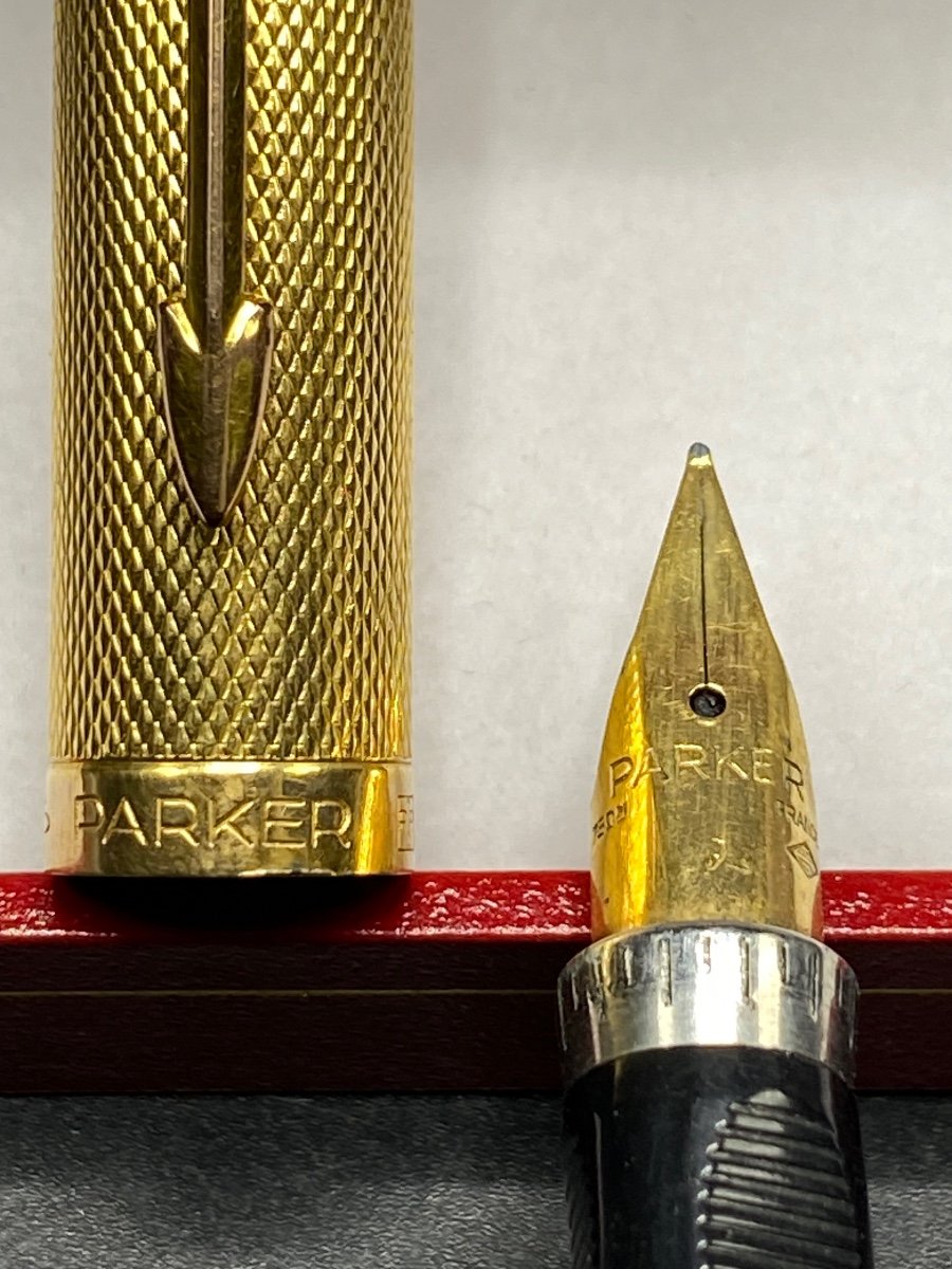 Stylo Plume Plaqué Or Et Or Parker Des Années 1960-photo-3