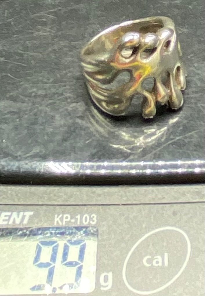 1980s European Solid Silver Ring-photo-6