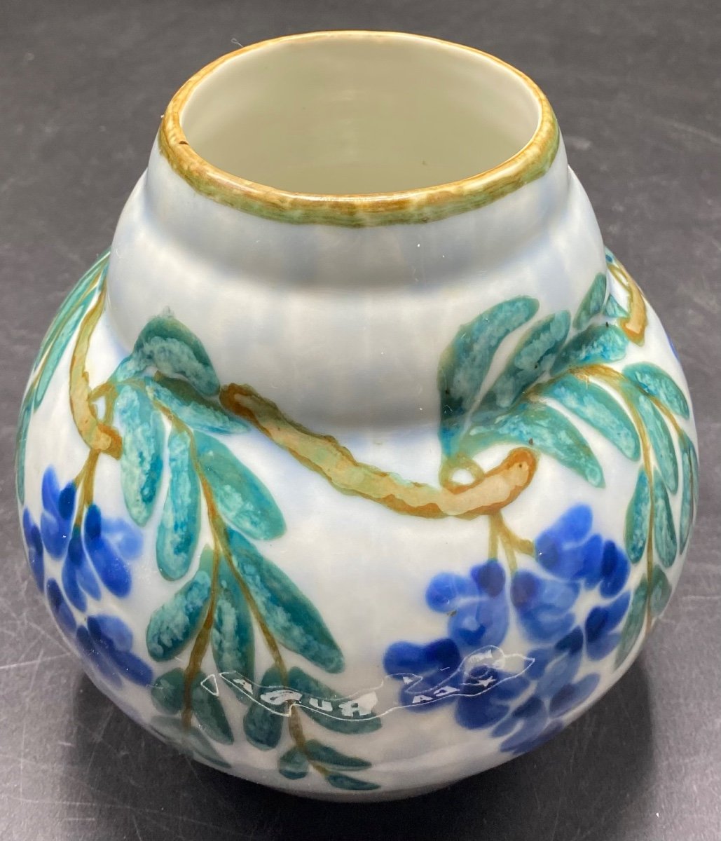 Vase En Porcelaine Émaillée Par Tharaud Des Années 1920-photo-4