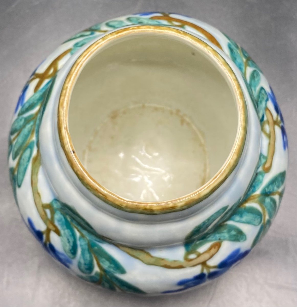 Vase En Porcelaine Émaillée Par Tharaud Des Années 1920-photo-2