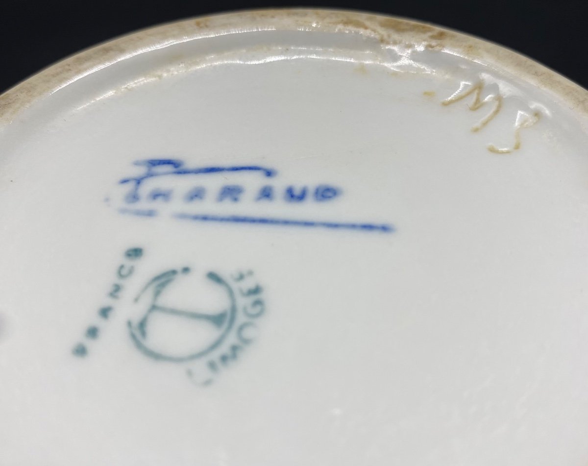 Vase En Porcelaine Émaillée Par Tharaud Des Années 1920-photo-3