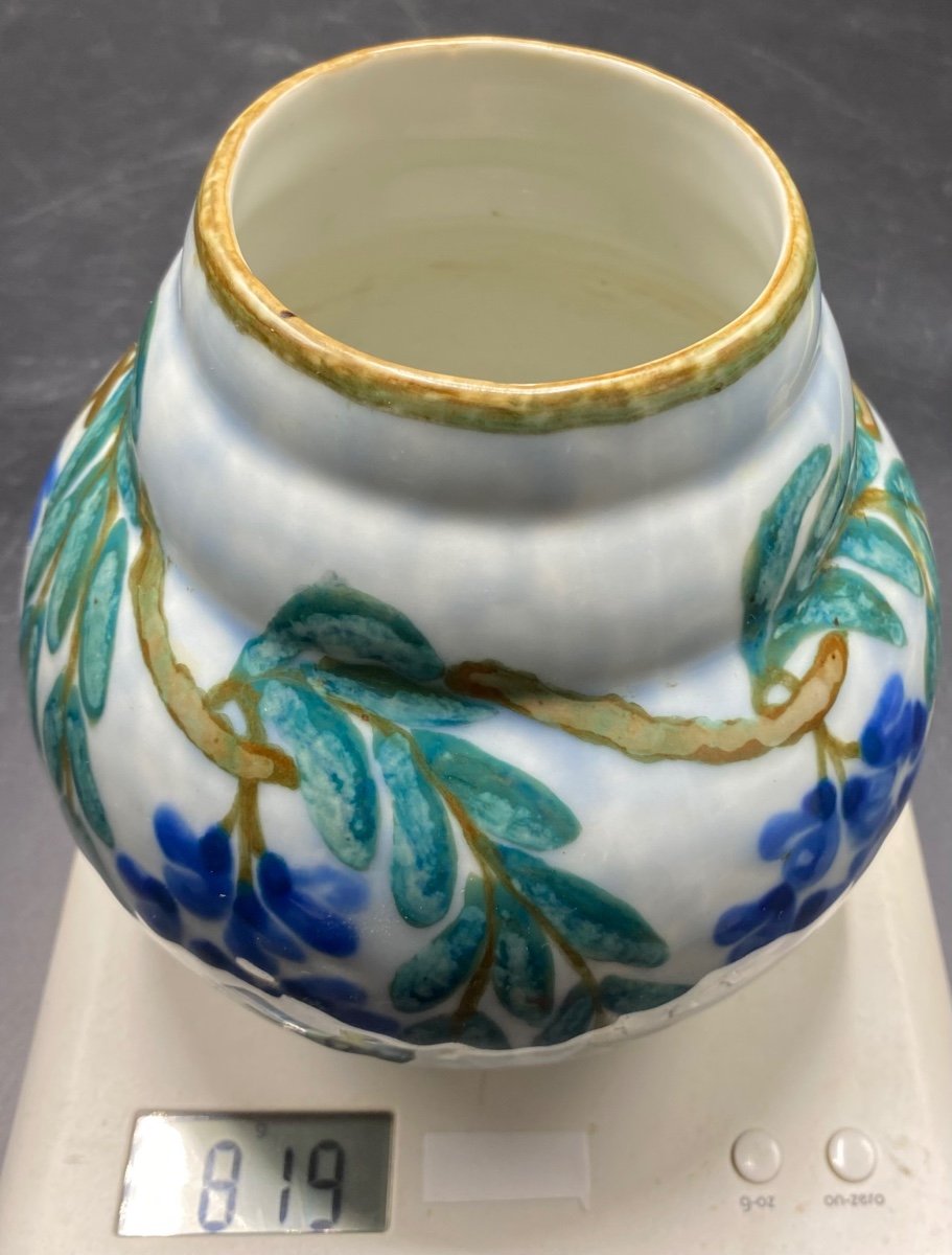 Vase En Porcelaine Émaillée Par Tharaud Des Années 1920-photo-8