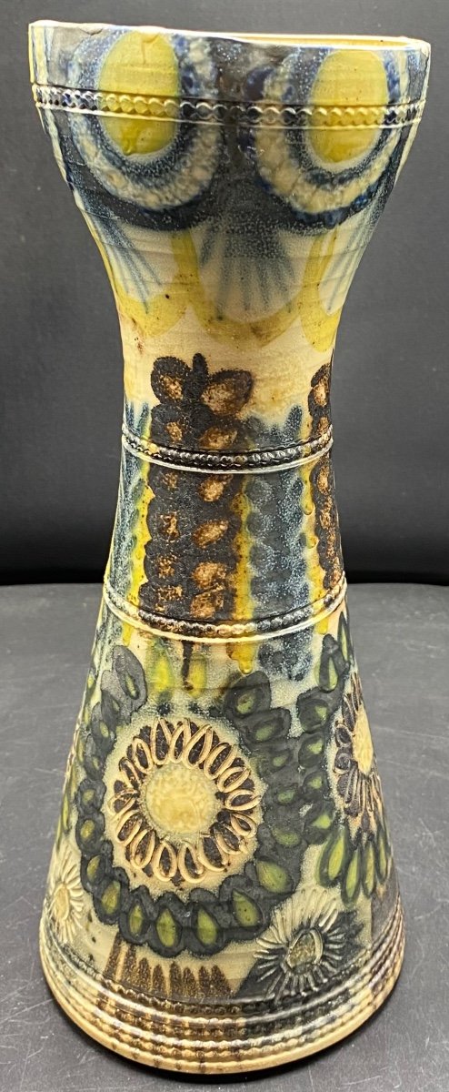Vase En Terre Cuite Émaillée Par Joël Courjoulle De Septembre 1970  Et Keraluc-photo-3
