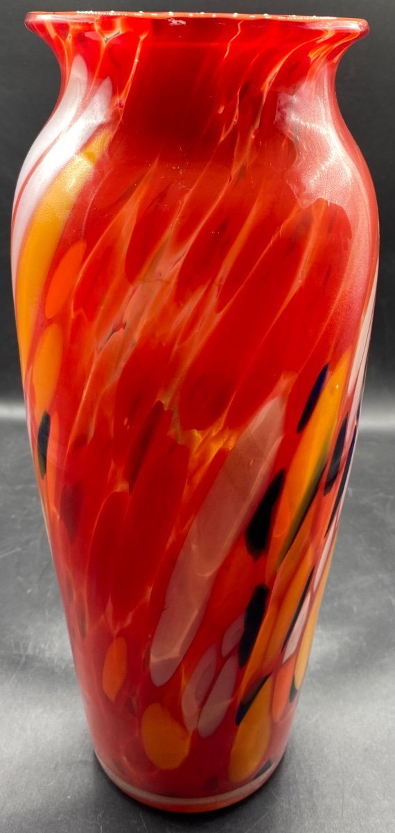 Vase Haut En Verre à Couches Multiples Des Années 1960/70 Murano-photo-2