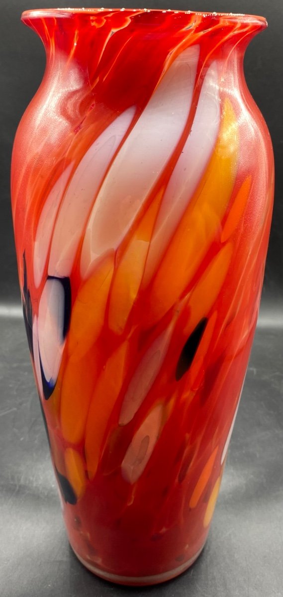 Vase Haut En Verre à Couches Multiples Des Années 1960/70 Murano