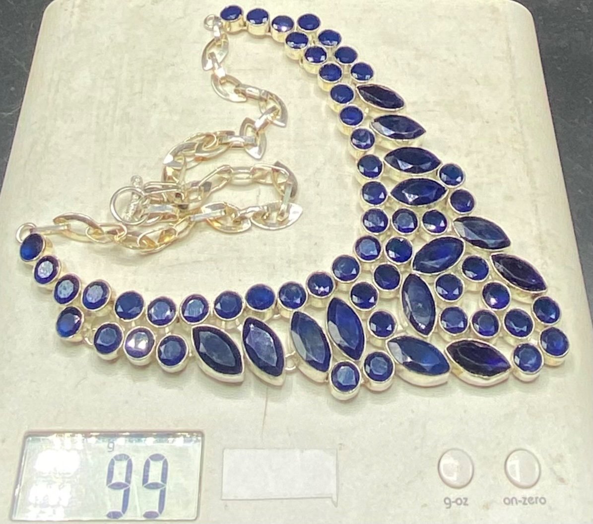 Pendentif En Argent Massif Et Cristaux Taillés Européen Des Années 1980-photo-4