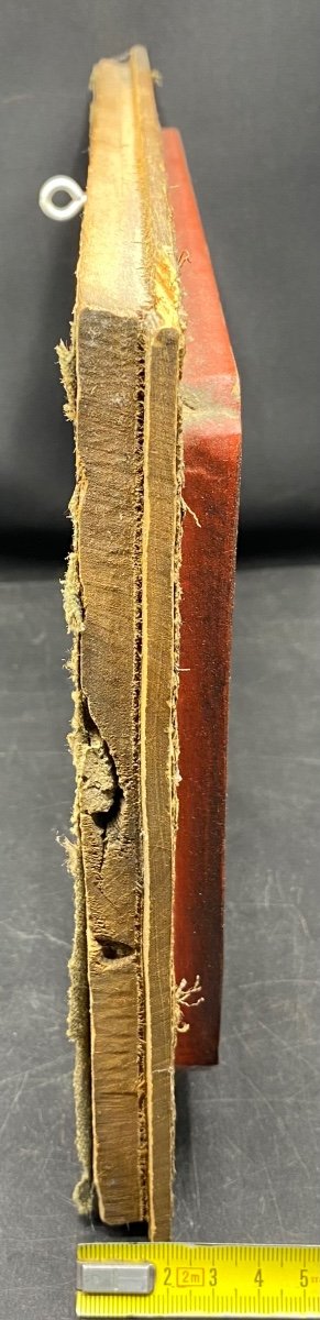 Red And Gold Lacquered Carved Wood Panel China 18th Century-photo-5