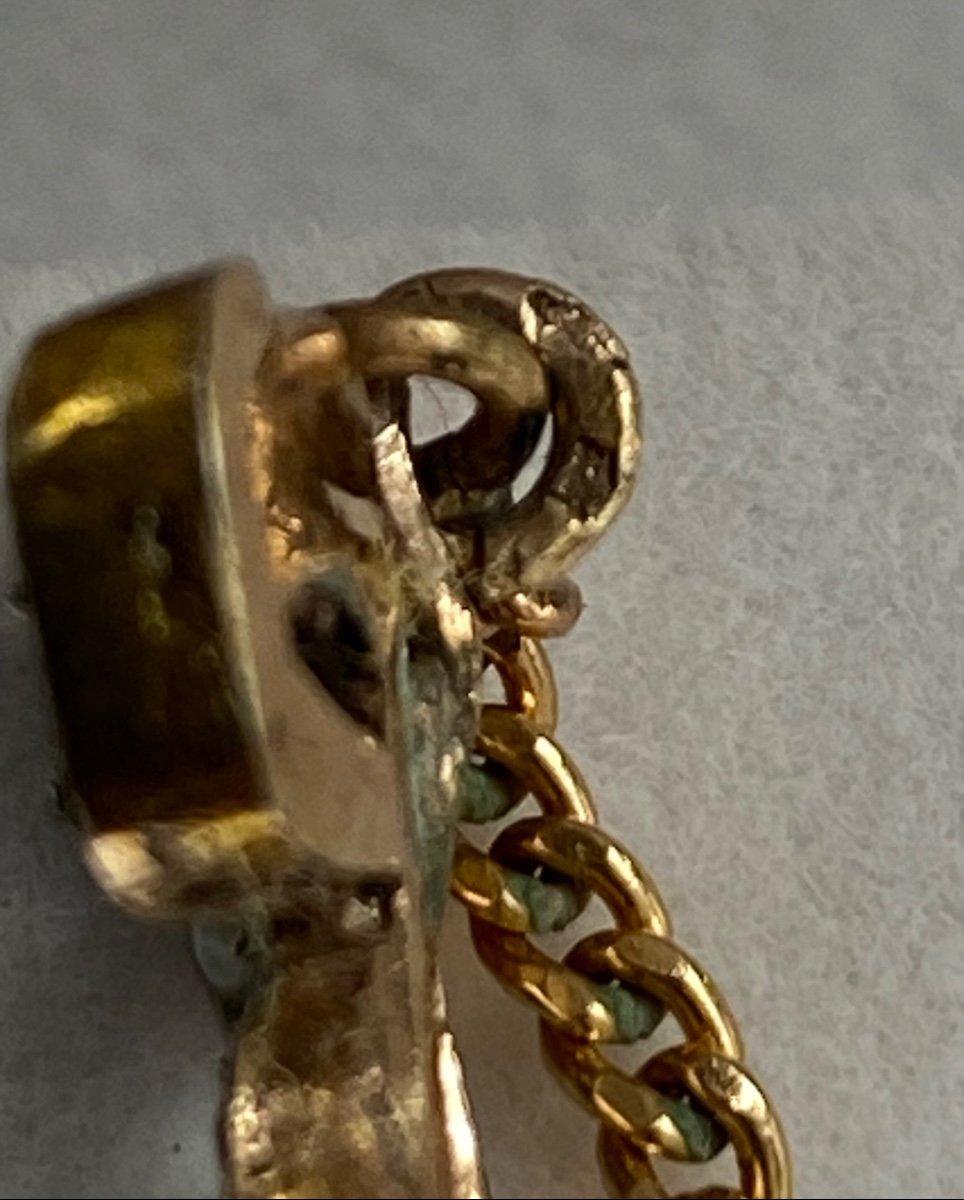 Pair Of 1920s French Cultured Pearl And Vermeil Earrings-photo-1