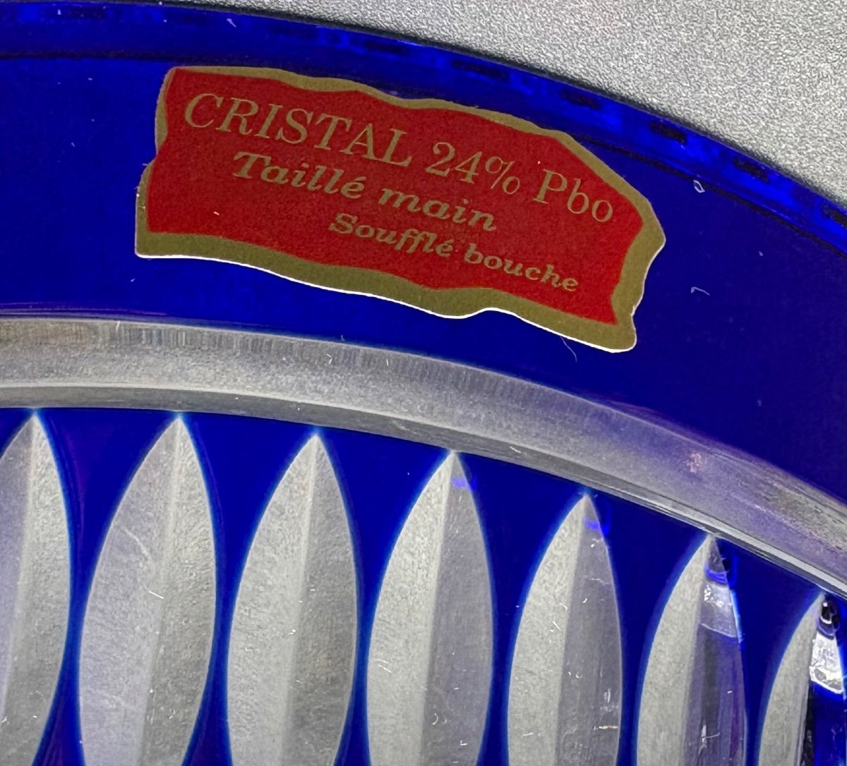 Important Vase En Cristal Overlay Soufflé Taillé Des Années 1960/70 Cristallerie De Lorraine-photo-3