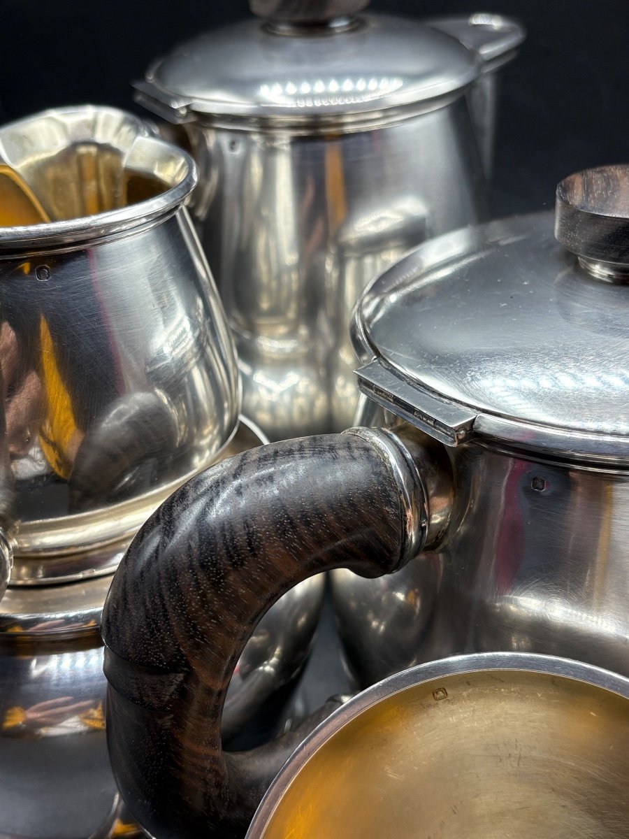1930s Sterling Silver Coffee And Tea Set By Campenhout-photo-1