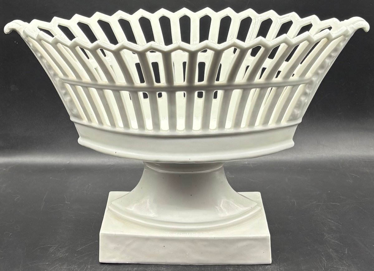 Coupe Ajourée En Porcelaine Blanche, Manufacture Du Vieux Paris Fin XIXème-photo-3