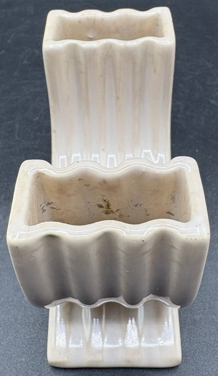 Small Glazed Ceramic Vase Signed Robj Paris From The 1940s-photo-4